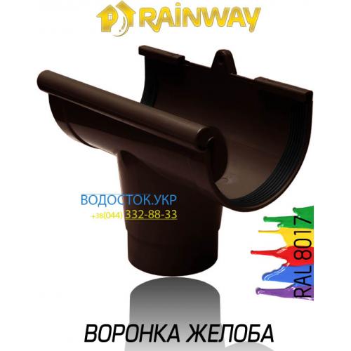 Воронка коричневая - водосток Rainway 130/100