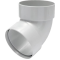 Отвод трубы двухмуфтовый 67° белый - водосток Rainway 130/100