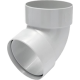 Отвод трубы двухмуфтовый 67° белый - водосток Rainway 130/100